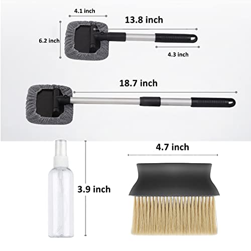 HIWIND Windshield Cleaning Tool Car Glass Cleaner Inside Window Brush Auto Details Brush Window Vent Cleaner