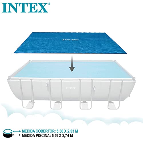 Intex 5.49M X 2.74M Above Ground Square Solar Outdoor Pool Protective Cover Set