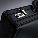 Samsonite Bonded Leather Attache 15.6, Black, 18", Casual