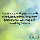 Raindrip R675CT Analog 3-Dial Water, Sprinkler Timer with Rain Delay for Drip Irrigation, Garden, Self-Watering