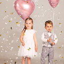 White Butterfly Confetti Poppers 4 Pack | White and Gold Confetti Cannon Party Poppers Confetti Shooters for Wedding Parties Events Birthday Celebrations | Bulk Large Paper Gun Launcher Tube Stick