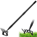 Upgraded Hula Hoe and Garden Hoe, Stirrup Hoe with Adjustable Handle for Weeding,Digger,loosening Soil,Metal Garden Cultivator Hula Hoe with Rake Tiller Cultivator (30-73 Inch)