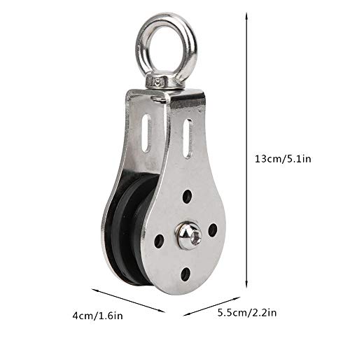 Tiiyee 360 Bearing Pulley for Cable, Lifting Quiet Wheel Gym U Grooved Heavy Duty Degree Rotation Traction for Workout Equipment Cable Machine LAT Pull Down Attachment System DIY Home