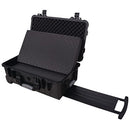 vidaXL Portable Black Tool/Equipment Case with Pick & Pluck, Watertight with Wheels and Adjustable Telescopic Handle, Polypropylene ABS Mix