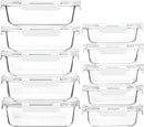 [10 Pack] Airtight Food Storage Containers Set | Microwave, Oven, Freezer & Dishwasher Safe | Ideal for Fridge, Pantry & Kitchen Organiser | Meal Prep Containers & Lunch Box with 100% Leak-Proof Lids