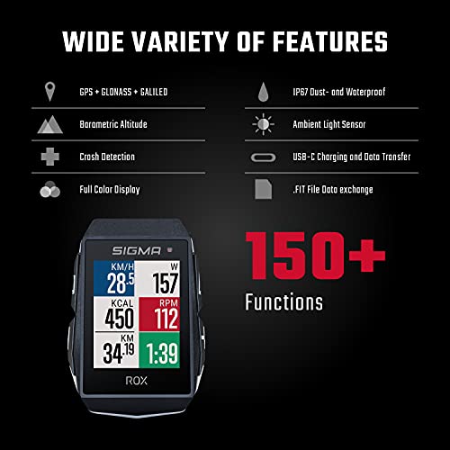 Sigma Sport ROX 11.1 EVO White | Wireless Bicycle Computer GPS & Navigation Including GPS Holder | Outdoor GPS Navigation with Smart Functions