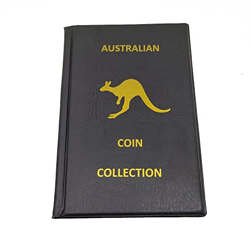 New 150 Coins Coin Album Australian Coin Collection Folder Book Holds Black Gold