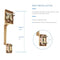 Zciuyo Front Door Handle - Entry Door Lock Handle Set for Left or Right Handed Doors, Reversible Interior Exterior Single Cylinder Lower Half Adjustable Lever Bright Brass Non-Locking Gold