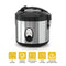 Rice Cooker 1 Litre for 1-5 People (5 Cups Uncooked, 10 Cups Boiled Rice) Stainless Steel Rice Cooker Small, Warming Function, Multi-Cooker Steamer, Non-Stick Coating, 400 W