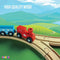 Play22 Wooden Train Tracks - 52 PCS Wooden Train Set + 2 Bonus Toy Trains - Train Sets for Kids - Car Train Toys is Compatible with Thomas Wooden Railway Systems and All Major Brands - Original - by