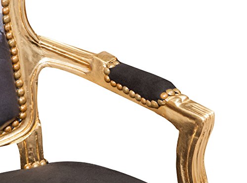 W65XDP65XH98 cm Sized Louis XIV French Style Solid Beech Wood Made Armchair