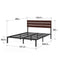 Zinus Queen Bed Frame, Figari Bamboo and Metal Industrial Bed Frame, Solid Wood, Bedroom Furniture, Brown