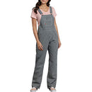 Dickies Women's Denim Bib Overall, Rinsed Hickory Stripe, Medium