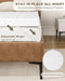 Zenzy 4" Full Extra Long Memory Foam Mattress Topper, [Removable] [Washable] Cover and [Adjustable] Straps, CertiPUR-US Certified Full Extra Long Mattress Topper for Pain Relief- Beige
