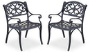 Homestyles 6654-80 Outdoor Chair Pair, Black