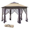 Outsunny 13' x 13' Pop Up Gazebo, Hexagonal Canopy Shelter with 6 Zippered Mesh Netting, Event Tent with Strong Steel Frame for Patio Backyard Garden Wedding Party