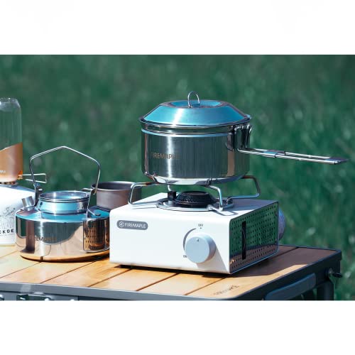 Fire-Maple Antarcti Stainless Steel Kettle and Pot Set 1.0L Camping Kettle and 1.0L Cooking Pot Stovetop Tea and Coffee Pots for Openfire Camping Cookware Portable for Bushcraft Fishing Backpacking
