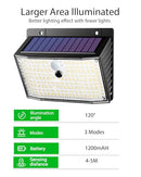 [6 Pack] Solar Lights Outdoor, 138 LED Solar Security Lights Motion Sensor with 3 Lighting Modes, Solar Powered Lights Waterproof Solar Wall Lights Outdoor for Fence Garden Yard Garage