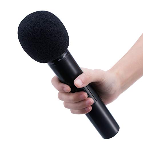 5 Pack Foam Mic Cover Handheld Microphone Windscreen (Black)