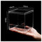 2 Pack Clear Acrylic Plastic Square Cube Small Acrylic Box with Lid Storage Mini Acrylic Boxes Square Display Box Organizer Containers for Candy Jewelry Display(10x10x10 cm)