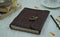 OVERDOSE Mehrab Brass C-Lock Leather Journal - Handmade Antique Stone Journal Diary Leather Sketchbook Drawing Notebook - 6 X 8 Inches | 15 X 20 cm | A5