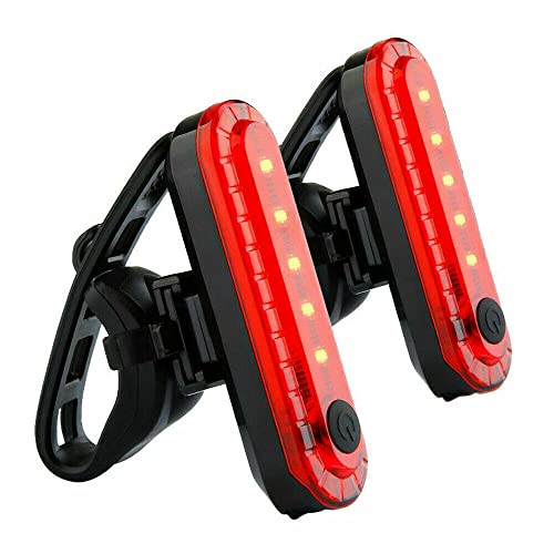 2-Pack Ultra Bright LED Bike Taillight Set - USB Rechargeable, Waterproof, 4 Lighting Modes, 30 Lumens Rear Cycling Safety Light, Fits 12-32mm Seat Post