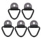 OwnMy Pack of 5 Cargo Tie Down Anchors Hooks, Heavy Duty Black V Rings Bolts Forged Lashing Ring 1000 lbs Capacity Trailer Anchors Hooks