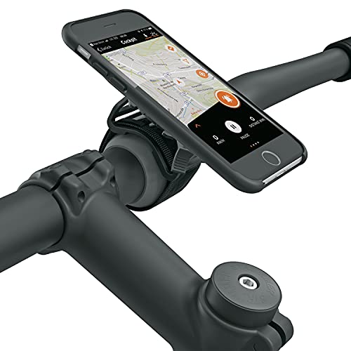 SKS GERMANY Compit/Anywhere Mobile Phone Holder for Universal Use (Bicycle Accessories for Mounting on Bikes and Prams, Easy Attachment, Optimal Hold, Includes Tilt Adjustment)