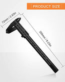 Mini Plastic Caliper 6 Inch 150 mm Vernier Caliper Double Scale (Metric/Inch) Eyebrow Ruler Plastic Vernier Caliper Sliding Gauge Measuring Tool for Student Office (Black, 20 Pieces)