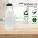 Packware Juice Plastic Bottles - Reusable Drink Containers with Black Lids - Reusable & Leak-Proof Juice Bottles, Great for Storing Homemade Juices Water Smoothies & Much More - 50 Pack(300ml)