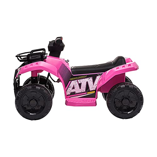 MAZAM Kids Ride On Car Kid Ride-On Toys - 4 Wheeler Electric Quad Kids ATV with Music/Horn/LED Lights/USB, Toy for Kids from 3 Years Old, Pink