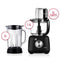 Sunbeam Multi Food Processor Plus | 2-in-1 Blender & Processor, Durable Attachments for 14 Meal Prep Tasks, 2L BPA-Free Bowl, 1.5L Glass Blender Jug for Smoothies, 2 Speeds Plus Pulse, Black,LCP6000BK