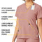 Carhartt Women's V-Neck Tech Scrub Top, Mauve, Medium