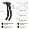 Anesty Rivet Gun Pop Riveter Set, Heavy Duty Hand Riveter Rivet Gun Kit with 200 Aluminum Blind Pop Rivets 2.4mm 3.2mm 4mm 4.8mm, Riveting Gun Tool with 4 HSS Drill Bits and Replaceable Nozzles
