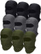 SATINIOR 9 Pcs Balaclava Sun Protection Full Face Mask Summer UV Bandana Face Covering Cooling Neck Gaiter Windproof Hood, Dark Gray, Black, Army Green, One size