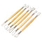 Honbay 6-Piece Wooden Handle Double Ended Modeling Tools Sculpting Tools for Clay, Fondant, Cake, Ceramic, Dough, Plasticine, Plaster, Wax, etc