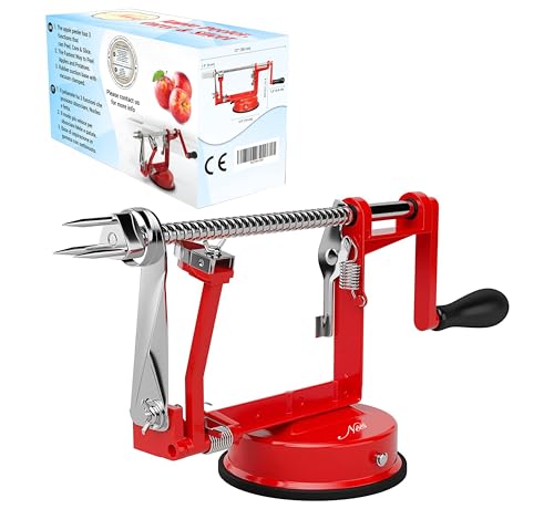 Neez Apple Peeler - Fruit Corer Remover Slicer Cutter Spiral & Peelers, Potato and Vegetable Stainless Steel Peeling Machine for Kitchen