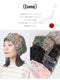 CHARM Womens Flower Beanie Hat - Baggy Turban Headband Chemo Cap Circle Scarf Beige