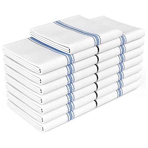Zeppoli Classic Kitchen Towels 100% Natural Cotton Dish Towels 14 X 25 Inches Flour Sack Towels - Make Great Bar Towels