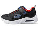 Skechers Boy's Microspec Max Sneaker, Black/Red/Blue, 12 Little Kid