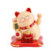 Lucky Cat, Solar Powered Cute Waving Cat, Maneki Neko Waving Arm for Fortune Money and Good Luck, Fengshui Lucky Cat Swinging Arm for Home Display/Car Decor(Yellow)