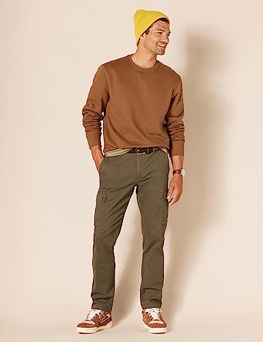 Amazon Essentials Men's Fleece Crewneck Sweatshirt (Available in Big & Tall), Toffee Brown, Medium