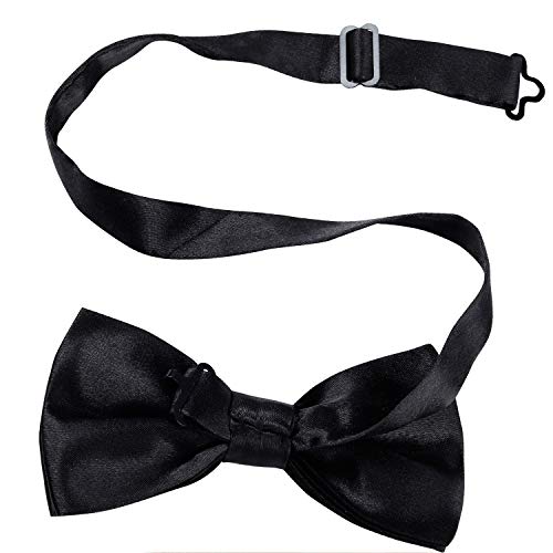 10 Pcs Elegant black Pre-tied Bow ties Formal Tuxedo Bowtie Set with Adjustable Neck Band,Gift Idea For Men And Boys (10 Pcs6)