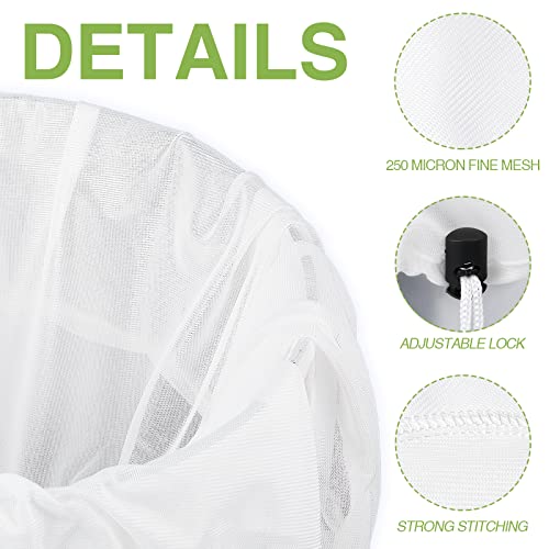 10 Pack Brew Bags Reusable Straining Bag Extra Large 26 x 22'' Fine Mesh Bag Strainer Bag Cold Brew Filters Wine Making Supplies Drawstring Cheese Cloth Bag Brew in a Bag for Fruit Cider Beer Wine