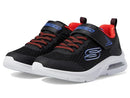 Skechers Boy's Microspec Max Sneaker, Black/Red/Blue, 12 Little Kid