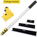 Zozen Drywall Skimming Blade Set, 10"+24"+32" Skimming Blade with Extension Handle Set, Include Adjustable Length Extension Rod + Adjustable Angle Holder, Acting on Sheetrock/Gyprock/Wall-Board.