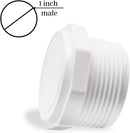 1 Inch PVC Pipe End Cap – Sch 40 MNPT 1 PVC cap – PVC End Cap – 1 Inch Male Threaded Plug - PVC Pipe Cap - PVC Plug Pipe Fitting - PVC Pipe Fittings for Plumbing Water Line