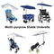 G4Free UPF 50+ Adjustable Beach Umbrella XL with Universal Clamp for Chair, Stroller, Wheelchair, Golf Cart, Bleacher, Patio