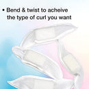 Conair Fabric Hair Curlers to Sleep In, Soft Hair Rollers for Natural Curls, White, 24 Pack
