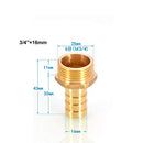 TopHomer 1Pcs BSP Hose connector Brass Pipe Fitting 6mm/8mm/10mm/12mm/16mm/19mm/25mm, Hose Barb Tail Male BSP Thread Connector Joint Copper Coupler Adapter